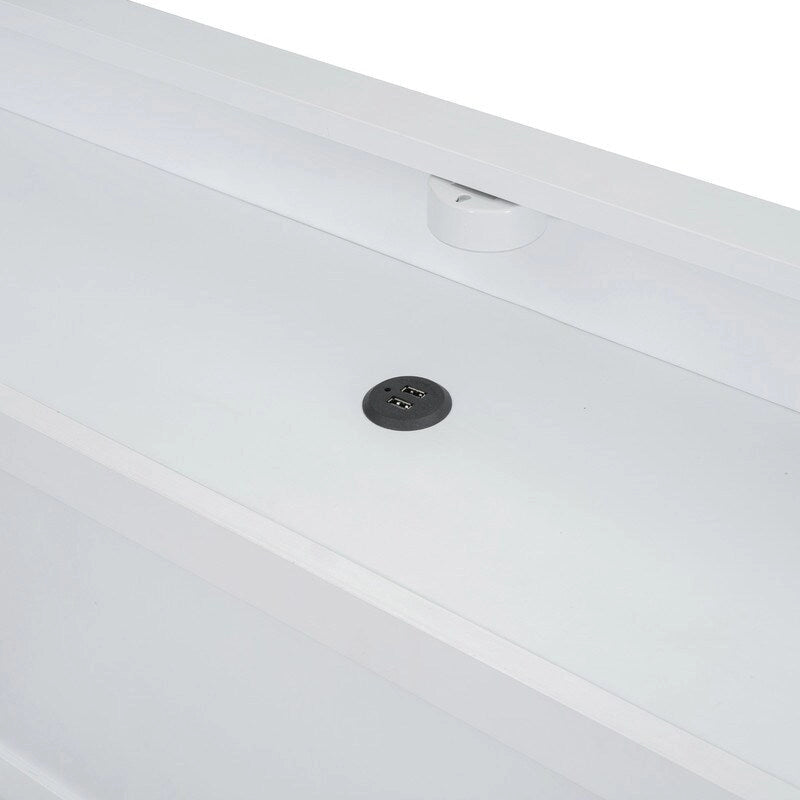 Platform Bed with Built-in Shelves,LED Light and USB Ports,Full/Twin Size