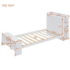 Platform Bed with Built-in Shelves,LED Light and USB Ports,Full/Twin Size