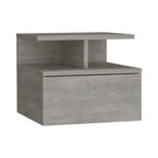 Floating Nightstand 12 H,Wall Mounted with Single Drawer and 2-Tier Shelf,for Bedroom,Closet,Entryway,College Dorm