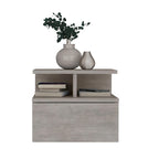Floating Nightstand 12 H,Wall Mounted with Single Drawer and 2-Tier Shelf,for Bedroom,Closet,Entryway,College Dorm