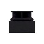 Floating Nightstand 12 H,Wall Mounted with Single Drawer and 2-Tier Shelf,for Bedroom,Closet,Entryway,College Dorm