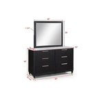 Shelby 4 Piece Black Panel Upholstered Bedroom Set