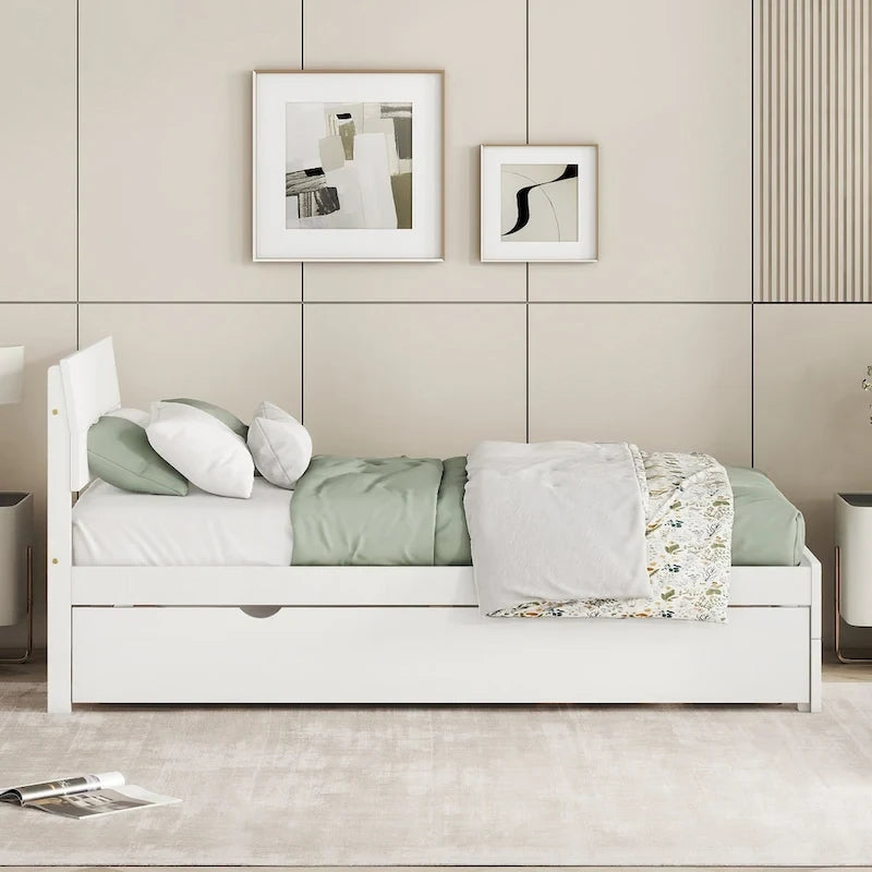 Modern Twin Bed Frame With Trundle