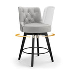 LUE BONA 26  Counter Height Swivel Bar Stools with Solid Wood Frame Set of 3 - 26  H