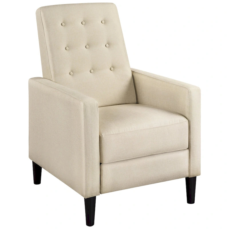 Yaheetech Fabric Recliner Sofa Single Reclining Chair Adjustable Back