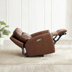 Hydeline Vienna Zero Gravity Power Recline and Headrest Top Grain Leather Sofa