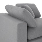 Anka Grey Linen Down Filled Cushioned 7-Seat Sectional Sofa by iNSPIRE Q Modern