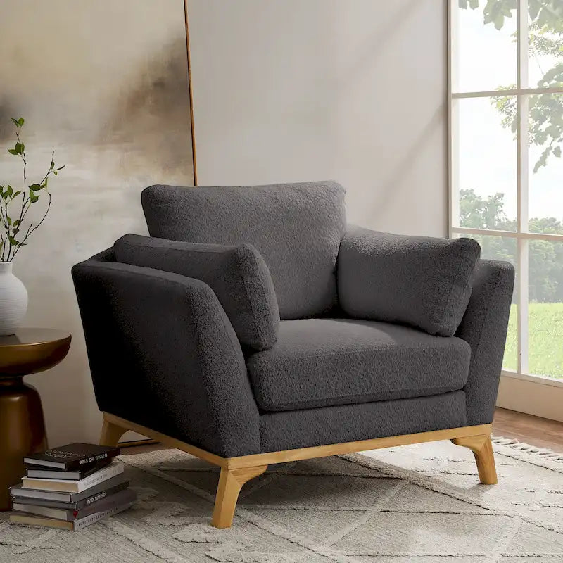 VANOMi 41.7  Modern Flared Arm Accent Chair