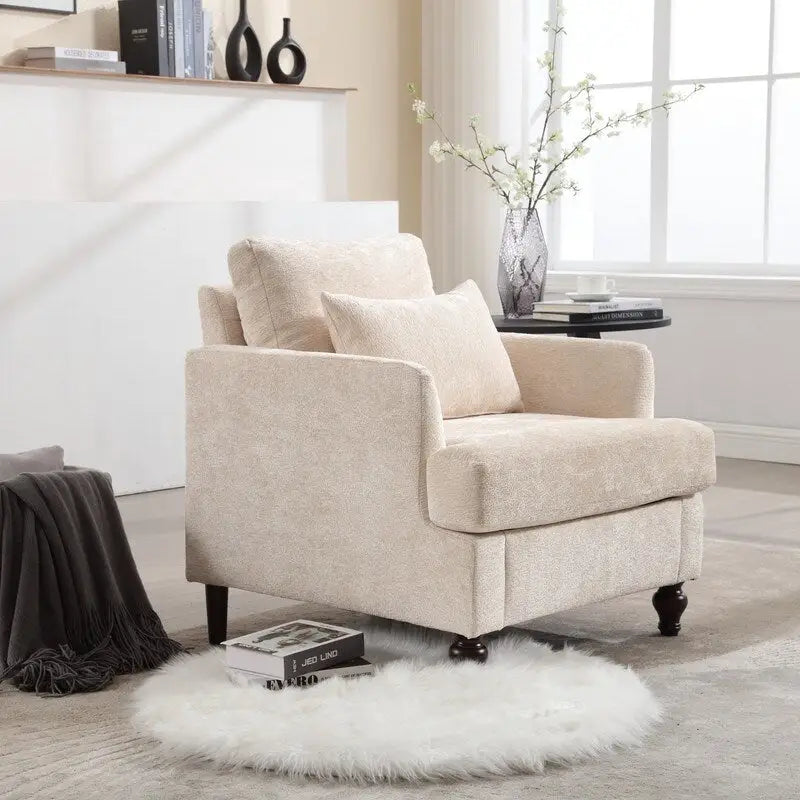 Modern Accent Chair Lounge Chair,Wood Frame Armchair