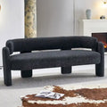 75.59  Wide Boucle Upholstery Modern Sofa for Living Room Beige