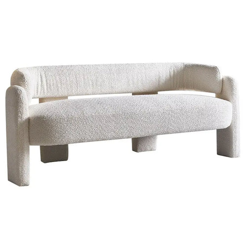 75.59  Wide Boucle Upholstery Modern Sofa for Living Room Beige