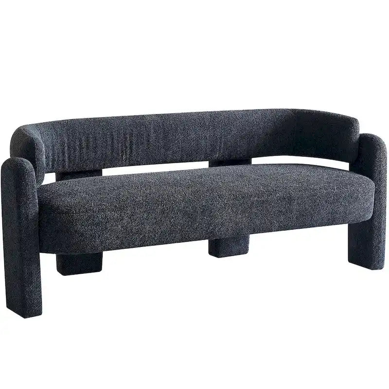 75.59  Wide Boucle Upholstery Modern Sofa for Living Room Beige