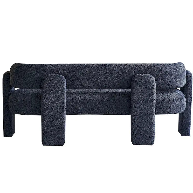 75.59  Wide Boucle Upholstery Modern Sofa for Living Room Beige