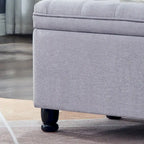 Upholstered Tufted Button Storage Bench