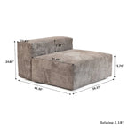 181 Oversized Corduroy Sectional Sofa Couch with Ottoman, L Shaped Convertible Couch Deep Seat Couches for Modern Living Room