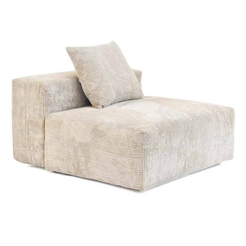 181 Oversized Corduroy Sectional Sofa Couch with Ottoman, L Shaped Convertible Couch Deep Seat Couches for Modern Living Room