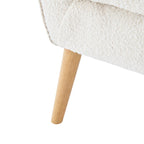 Almond Boucle Tufted Back Accent Chair by