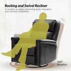Tobias Traditional Swivel And Rocker Power Recliner Set of 2 by HULALA HOME