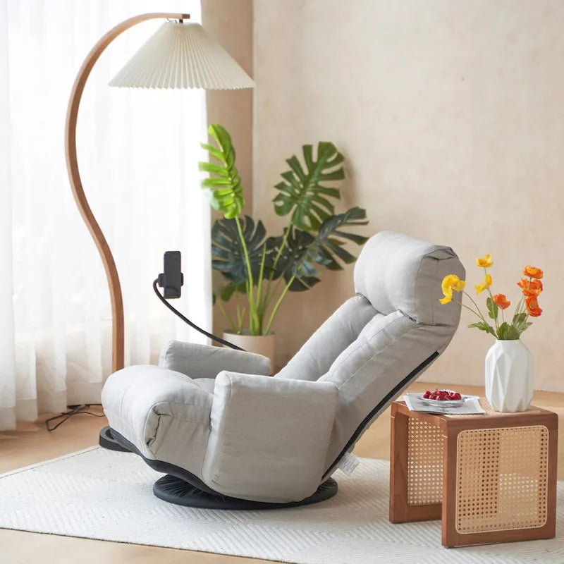 Swivel Leisure Chair with Adjustable Head and Waist