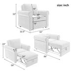 3-in-1 Convertible Sleeper Chair Bed
