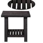 Pine Wood End Table with Exposed Hardware, Brown