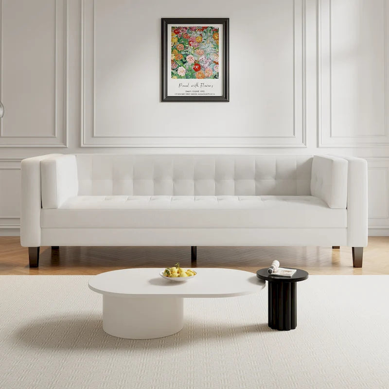 Viola Velvet Cushion 3-Seater Sofa Couch by Christopher Knight Home