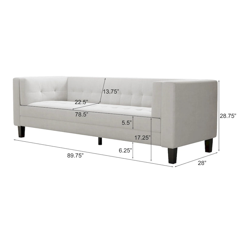 Viola Velvet Cushion 3-Seater Sofa Couch by Christopher Knight Home