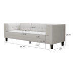 Viola Velvet Cushion 3-Seater Sofa Couch by Christopher Knight Home