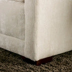 Breward Transitional Beige Chenille Padded 2-Piece Sofa Set by Furniture of America