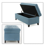 Classic Stylish Upholstered Storage Bench with Tufted Button Decoration Seat