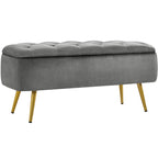 Yaheetech Modern Upholstered Ottoman Footstool Bench with Storage - 42.7 14.6 19
