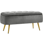 Yaheetech Modern Upholstered Ottoman Footstool Bench with Storage - 42.7 14.6 19 