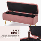 Yaheetech Modern Upholstered Ottoman Footstool Bench with Storage - 42.7 14.6 19