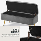 Yaheetech Modern Upholstered Ottoman Footstool Bench with Storage - 42.7 14.6 19