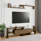 Surrey 60.2  2 Pc 1-Drawer Floating TV Stand Media Console with Open Shelves