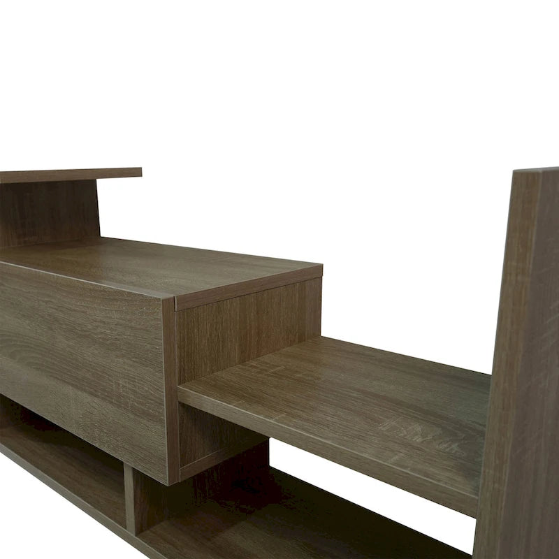 Surrey 60.2  2 Pc 1-Drawer Floating TV Stand Media Console with Open Shelves