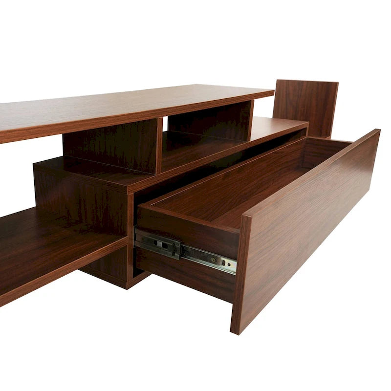 Surrey 60.2  2 Pc 1-Drawer Floating TV Stand Media Console with Open Shelves