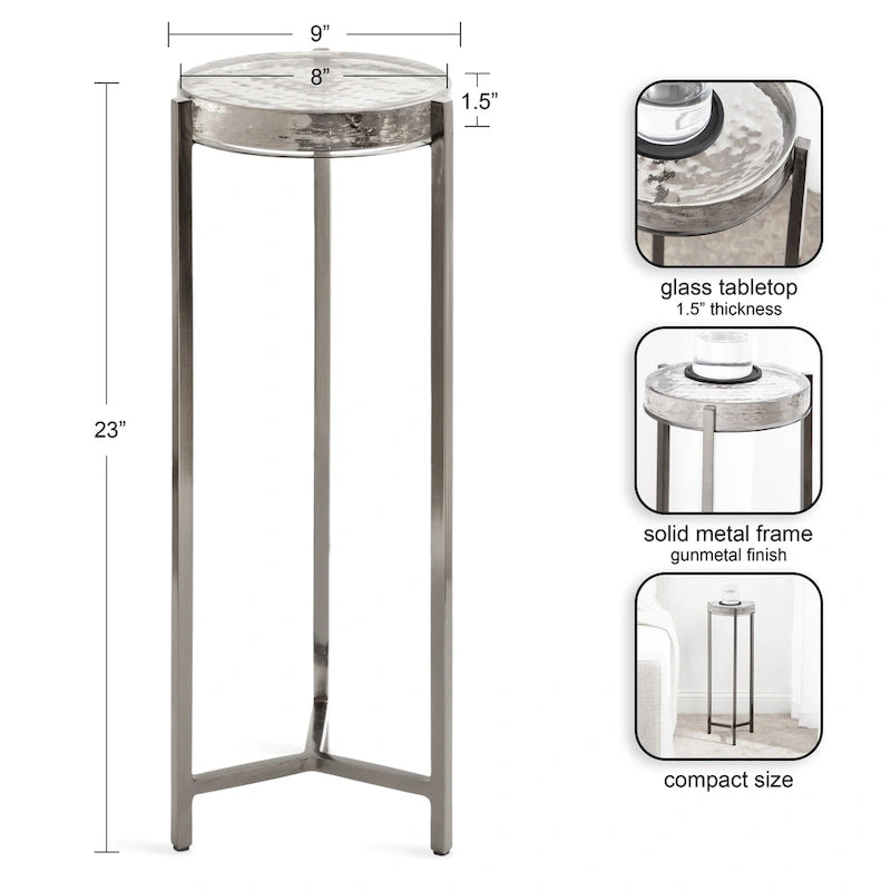 Aguilar Glam Drink Table - 9x9x23