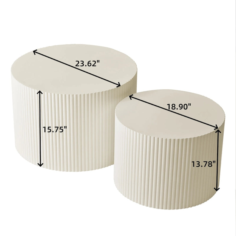 Wave Stripe Nesting Coffee Table Set