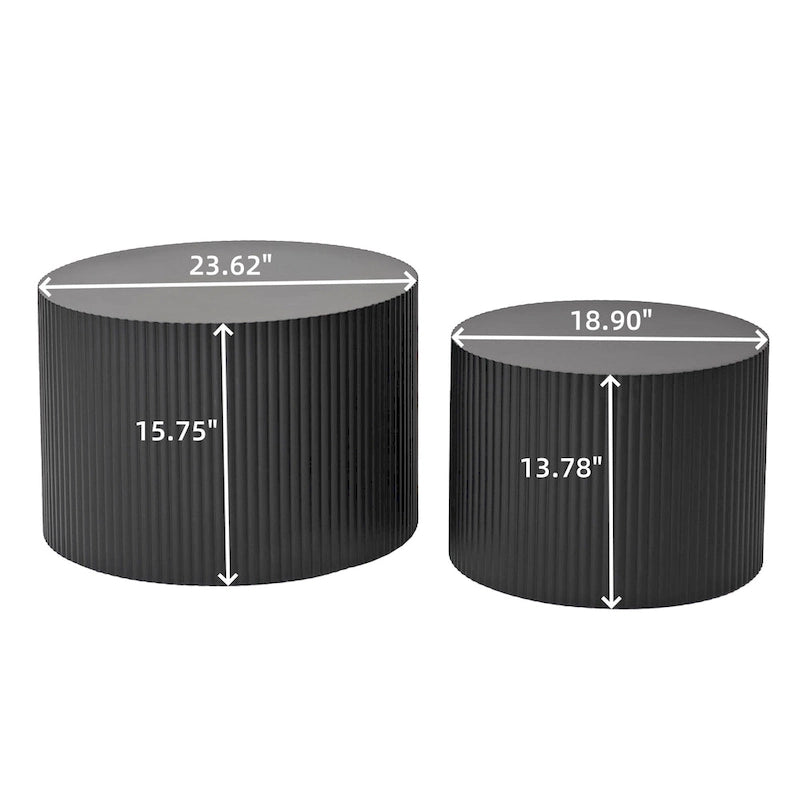 Wave Stripe Nesting Coffee Table Set
