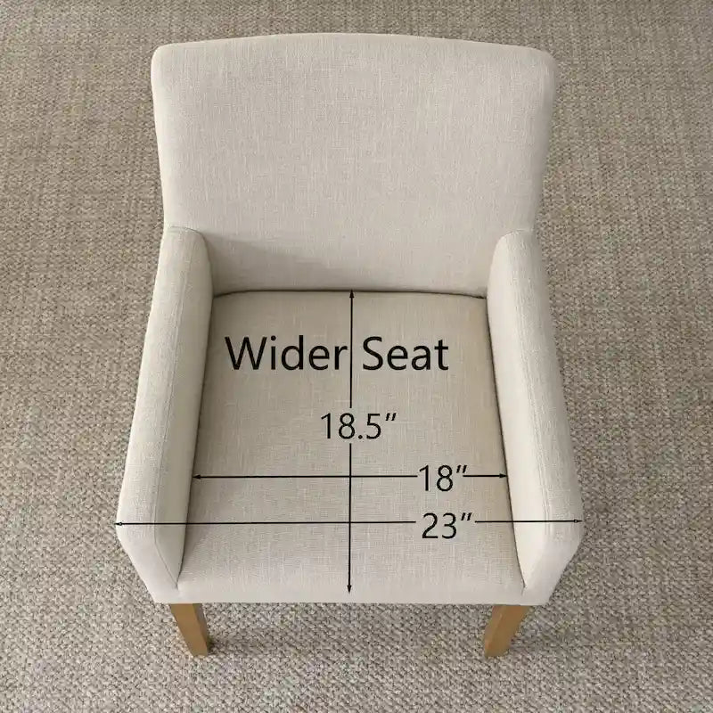 Linen Upholstered Armchair(Set of 2)