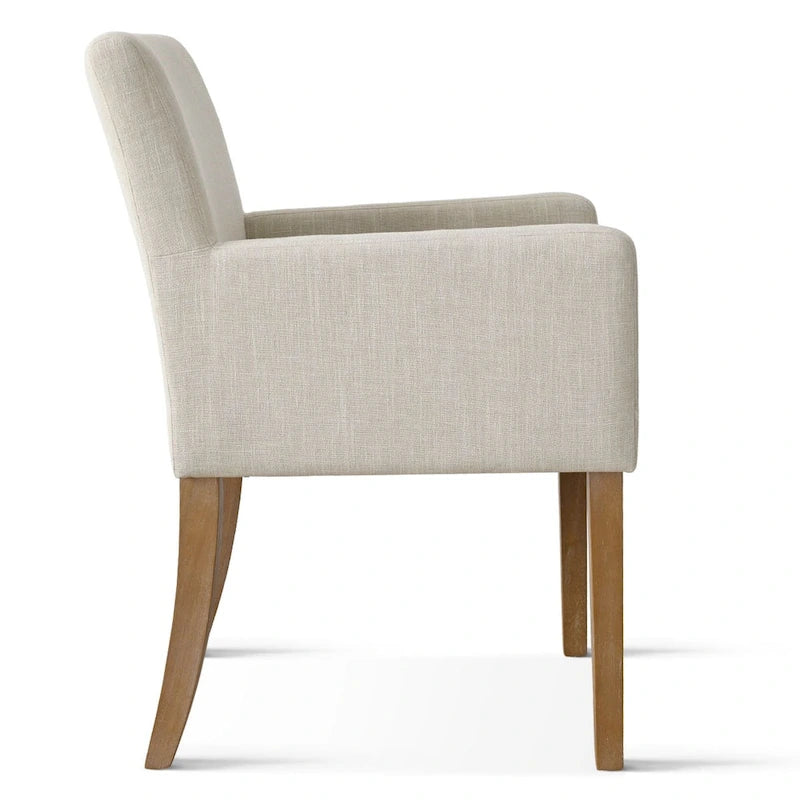 Linen Upholstered Armchair(Set of 2)