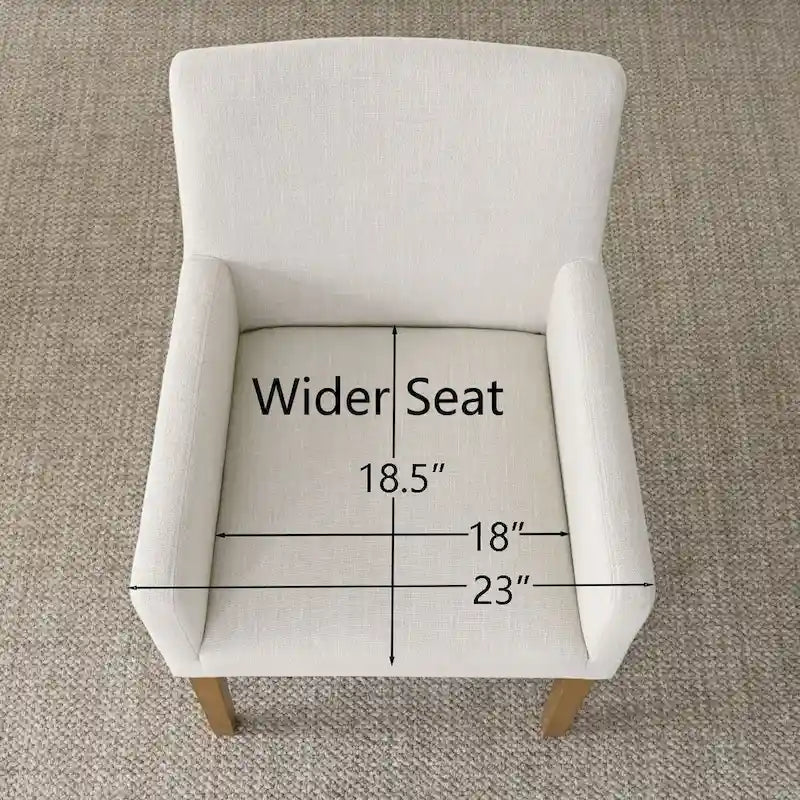 Linen Upholstered Armchair(Set of 2)