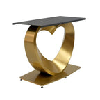 Modern Rectangle Marble Dining Table for 6-8, Marble Kitchen Dinner Table with Gold Finish Metal Base