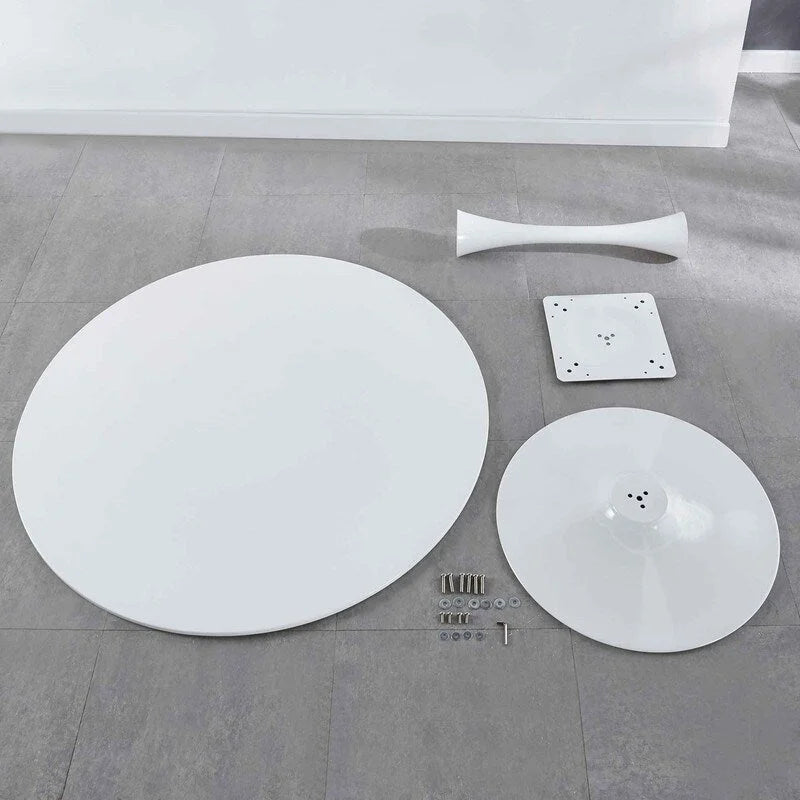 42.1  Tulip Dining Table With Round Table Top and Pedestal for 4-6 People