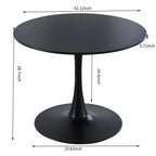 42.1  Tulip Dining Table With Round Table Top and Pedestal for 4-6 People