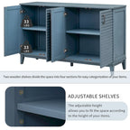 Sideboard with 4 Door Large Storage Buffet with Adjustable Shelves