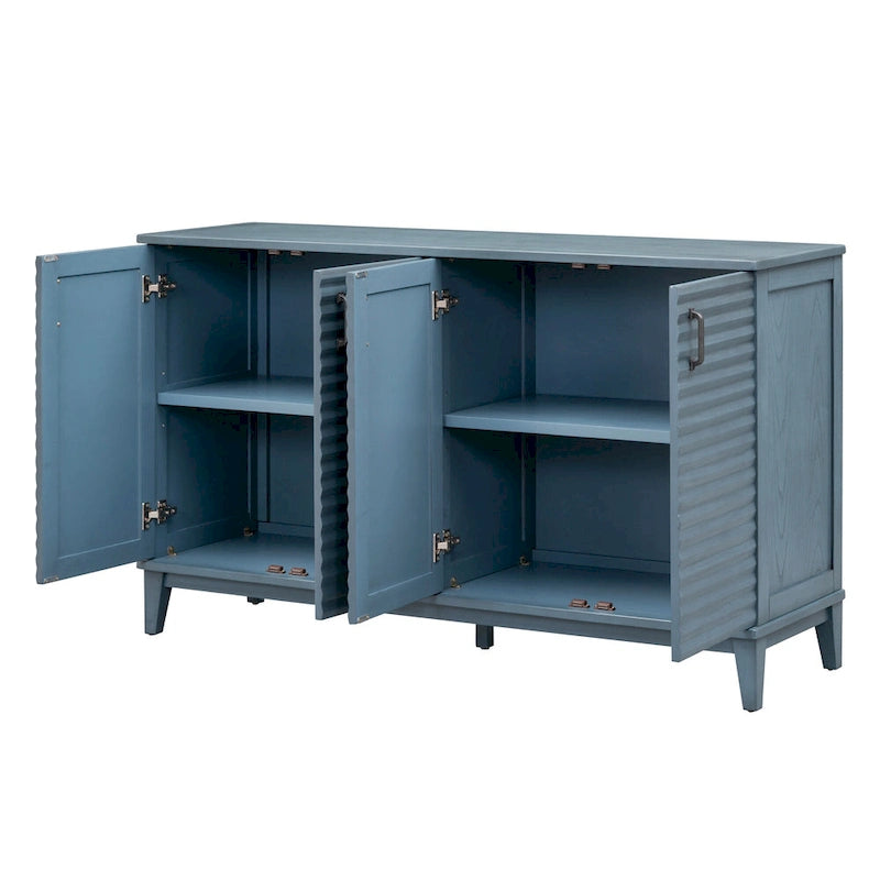 Sideboard with 4 Door Large Storage Buffet with Adjustable Shelves