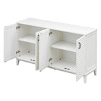 Sideboard with 4 Door Large Storage Buffet with Adjustable Shelves