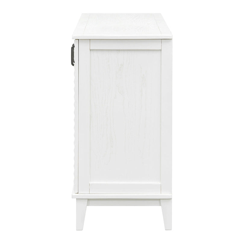 Sideboard with 4 Door Large Storage Buffet with Adjustable Shelves